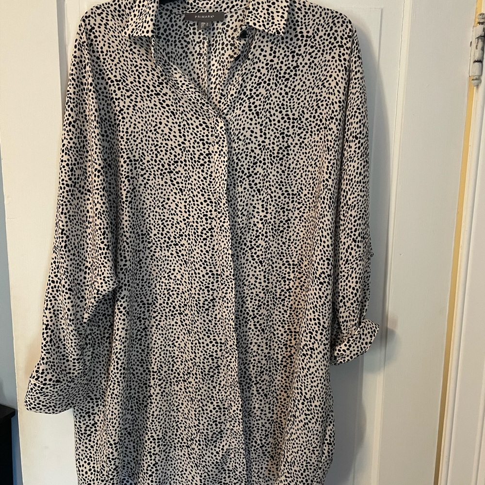 Leopard Print Button-Up Shirt